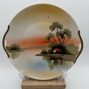 Tranquil Sunset Ceramic Plate